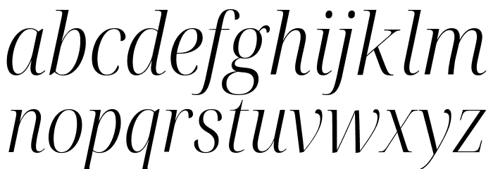 Noto Serif Display SemiCondensed Light Italic Font LOWERCASE