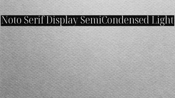 Noto Serif Display SemiCondensed Light Example 1