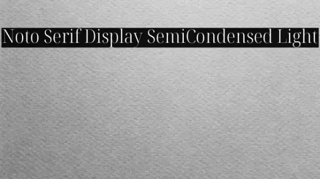 Noto Serif Display SemiCondensed Light Font examples