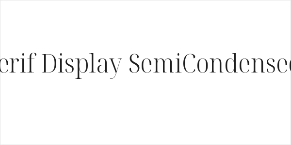 Noto Serif Display SemiCondensed Light Logo