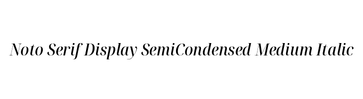 Noto Serif Display SemiCondensed Medium Italic  font caratteri gratis