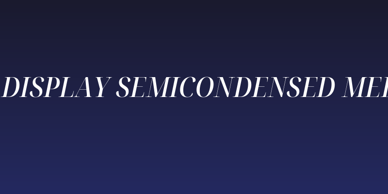 Noto Serif Display SemiCondensed Medium Italic Social Header
