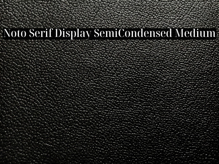 Noto Serif Display SemiCondensed Medium Font examples