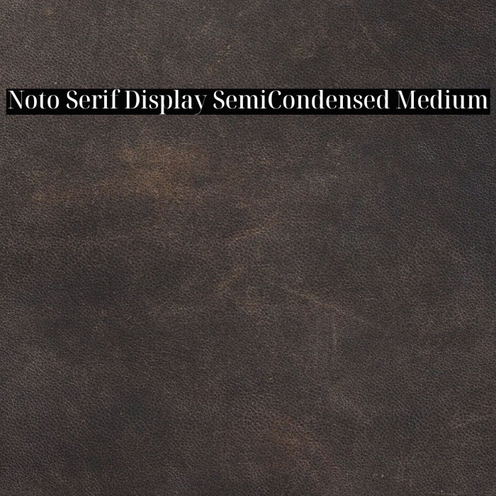 Noto Serif Display SemiCondensed Medium Font examples