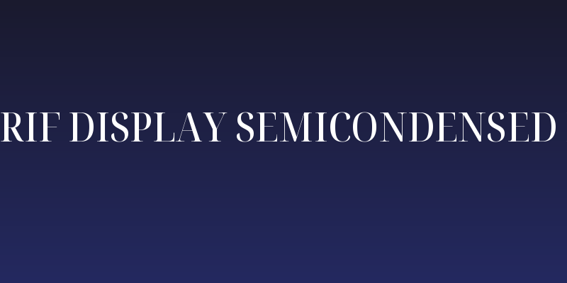 Noto Serif Display SemiCondensed Medium Social Header