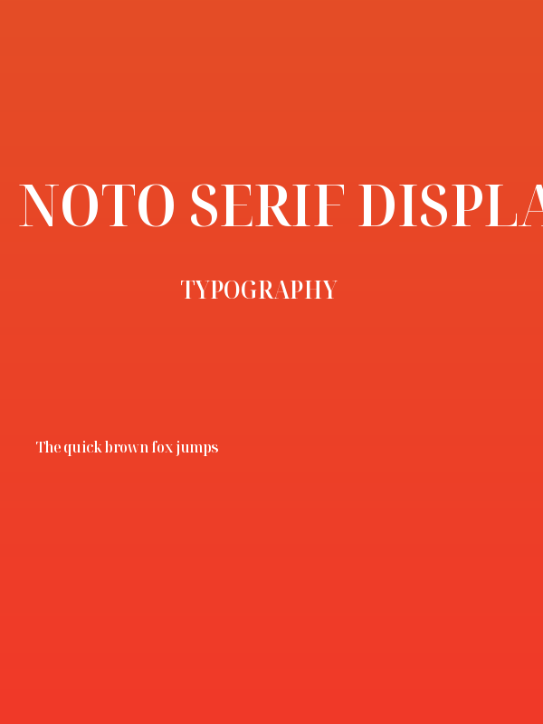 Noto Serif Display SemiCondensed SemiBold Poster
