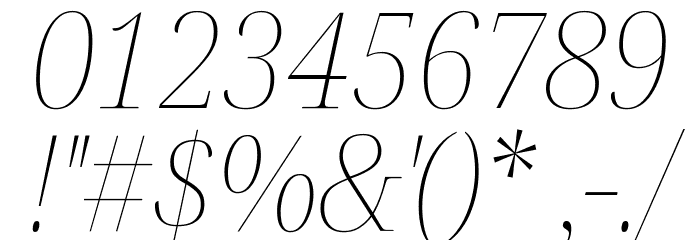 Noto Serif Display SemiCondensed Thin Italic Font OTHER CHARS