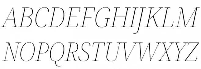 Noto Serif Display SemiCondensed Thin Italic خط أحرف كبيرة
