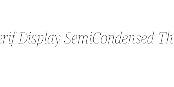 Noto Serif Display SemiCondensed Thin Italic Logo
