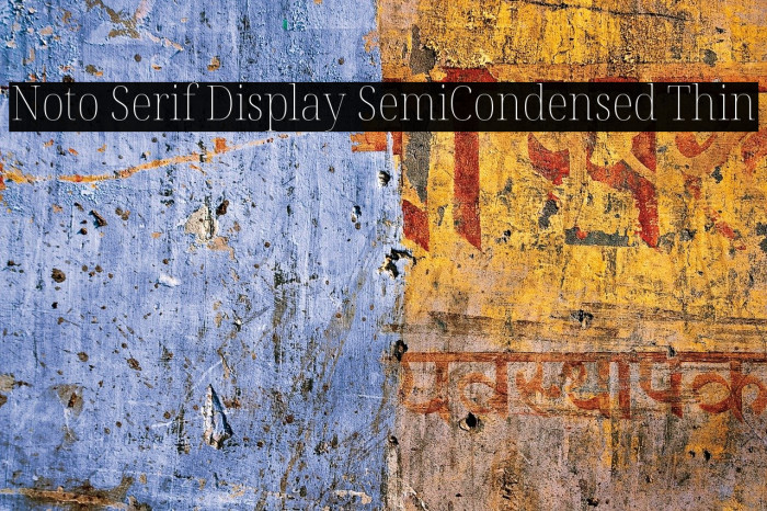 Noto Serif Display SemiCondensed Thin Example 2