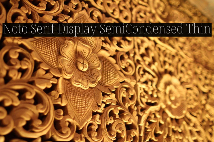 Noto Serif Display SemiCondensed Thin Example 3