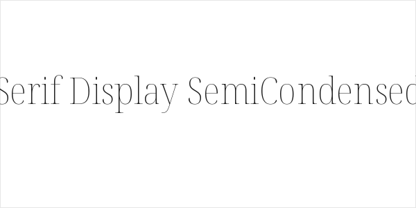 Noto Serif Display SemiCondensed Thin Logo