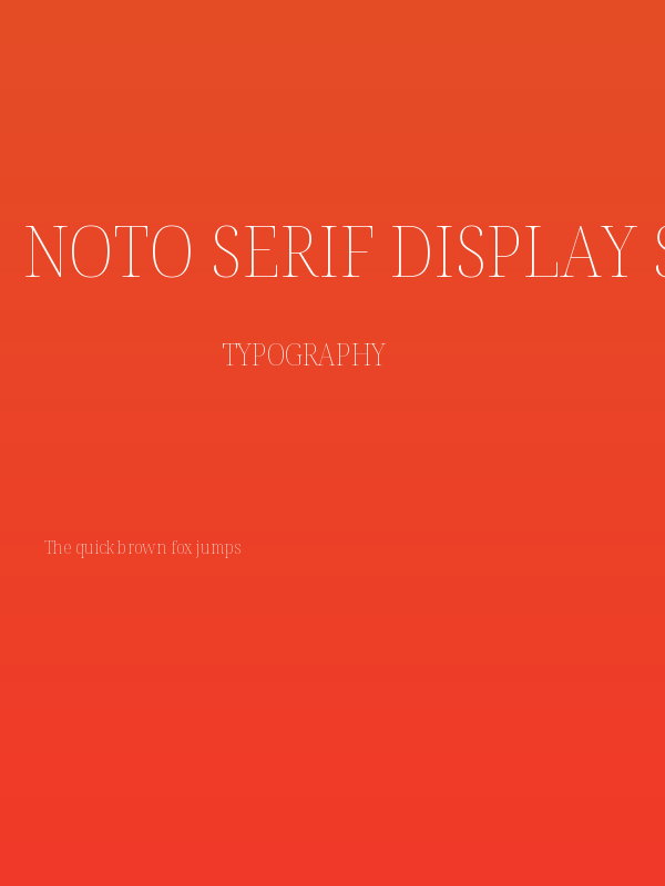 Noto Serif Display SemiCondensed Thin Poster