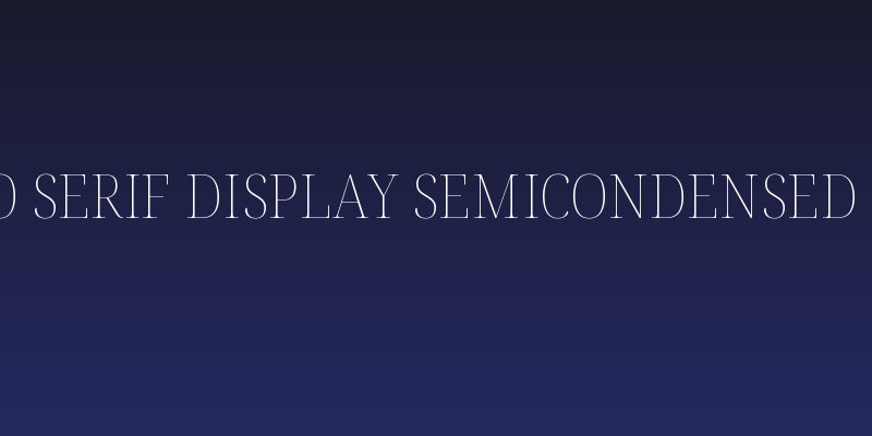 Noto Serif Display SemiCondensed Thin Social Header