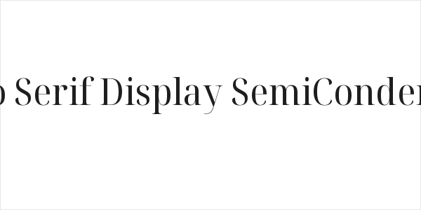 Noto Serif Display SemiCondensed Logo