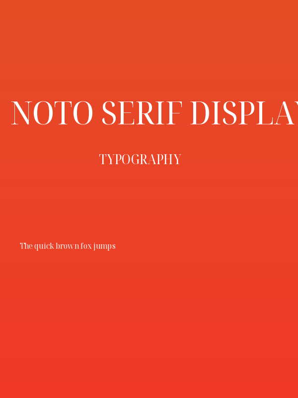 Noto Serif Display SemiCondensed Poster