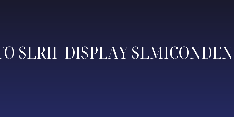 Noto Serif Display SemiCondensed Social Header