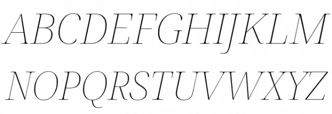 Noto Serif Display Thin Italic Fonte MAIÚSCULAS