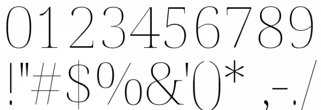 Noto Serif Display Thin Font OTHER CHARS