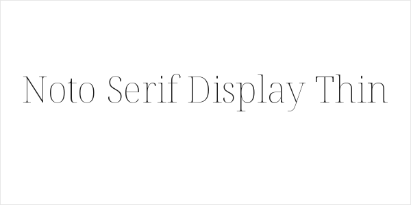Noto Serif Display Thin Logo