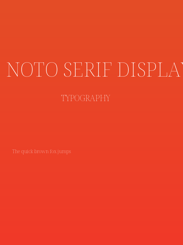 Noto Serif Display Thin Poster