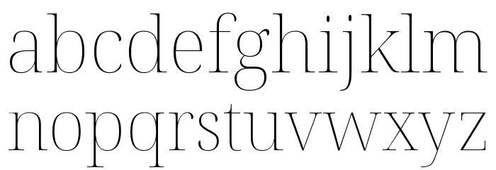 Noto Serif Display Thin Font LOWERCASE