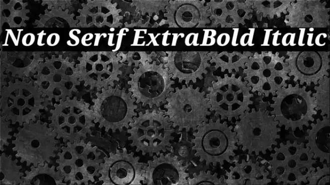 Noto Serif ExtraBold Italic Example 3