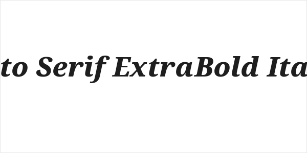 Noto Serif ExtraBold Italic Logo
