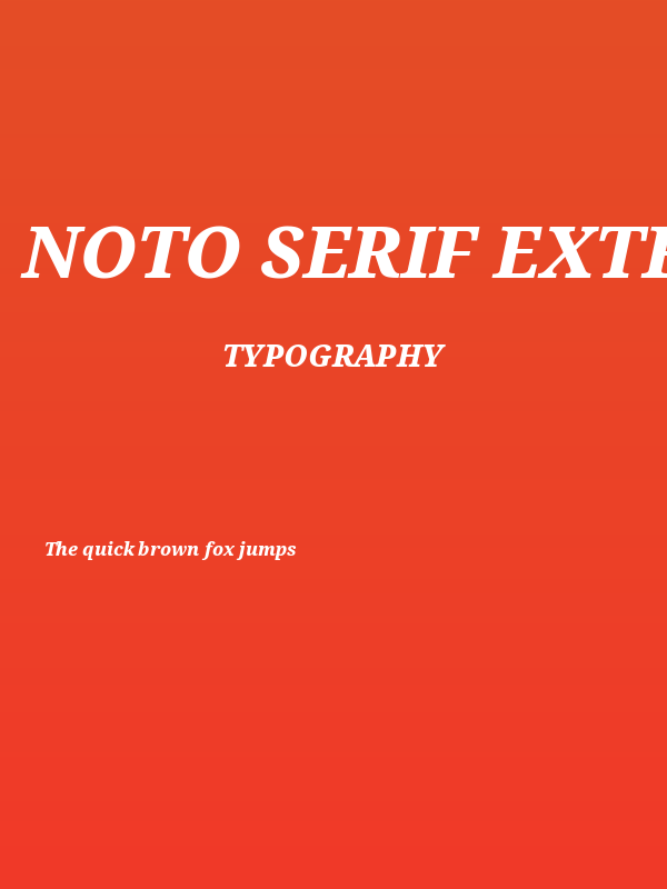 Noto Serif ExtraBold Italic Poster