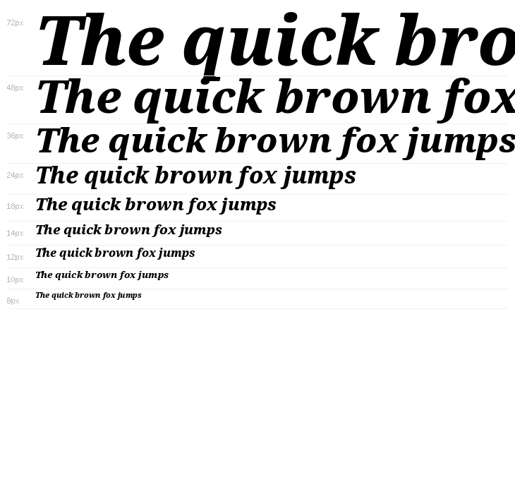 Noto Serif ExtraBold Italic Waterfall