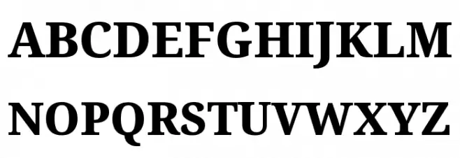 Noto Serif ExtraBold फ़ॉन्ट अपरकेस