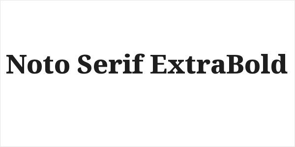 Noto Serif ExtraBold Logo