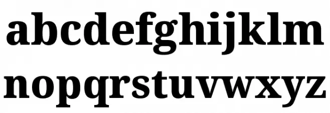 Noto Serif ExtraBold خط أحرف صغيرة