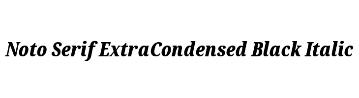 Noto Serif ExtraCondensed Black Italic  les polices de caractères gratuit tlcharger