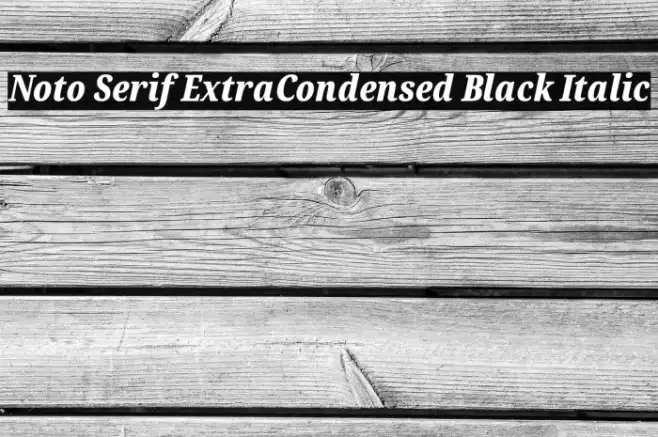 Noto Serif ExtraCondensed Black Italic Example 1