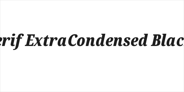 Noto Serif ExtraCondensed Black Italic Logo
