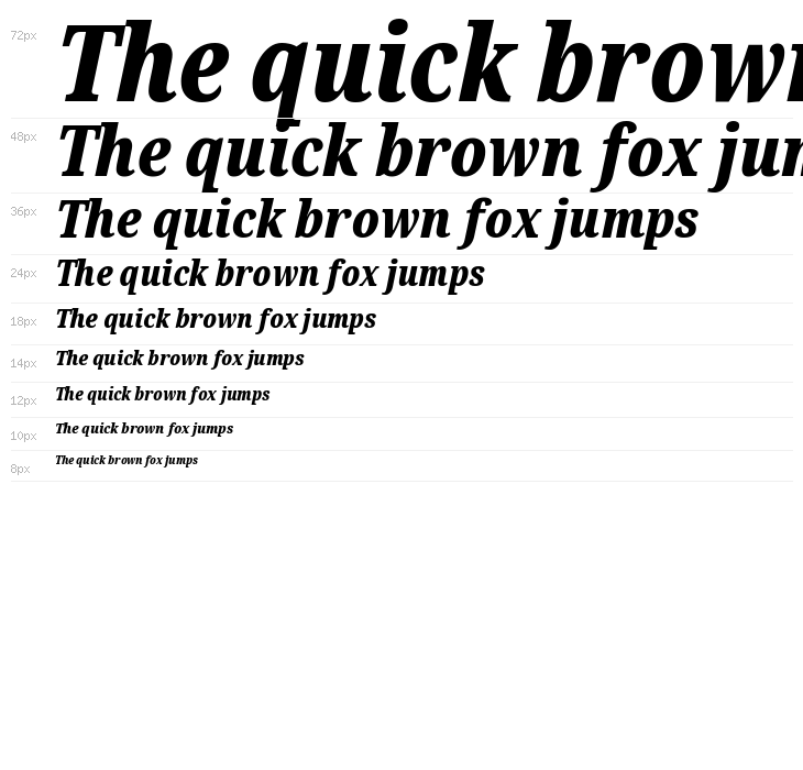 Noto Serif ExtraCondensed Black Italic Waterfall