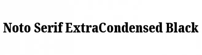 Noto Serif ExtraCondensed Black  font caratteri gratis