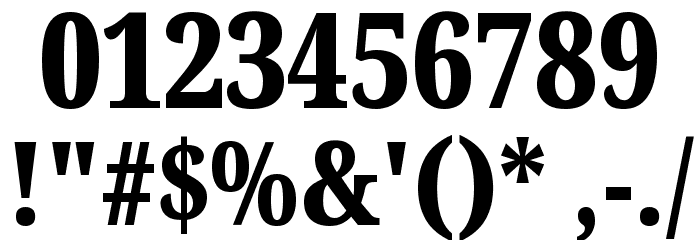 Noto Serif ExtraCondensed Black Font OTHER CHARS