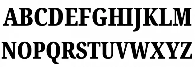 Noto Serif ExtraCondensed Black Шрифта ВЕРХНИЙ