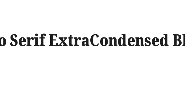 Noto Serif ExtraCondensed Black Logo