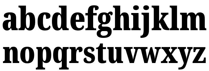 Noto Serif ExtraCondensed Black Font LOWERCASE