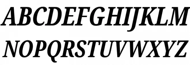 Noto Serif ExtraCondensed Bold Italic Fonte MAIÚSCULAS