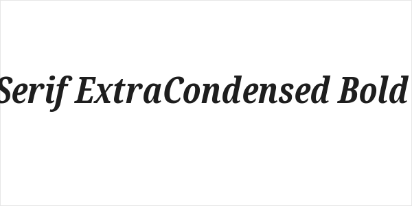Noto Serif ExtraCondensed Bold Italic Logo