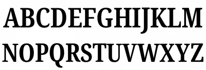 Noto Serif ExtraCondensed Bold 字体 大写