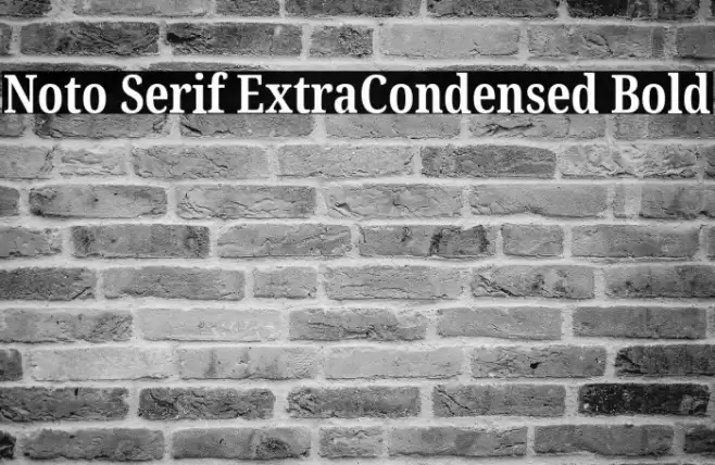 Noto Serif ExtraCondensed Bold Font examples