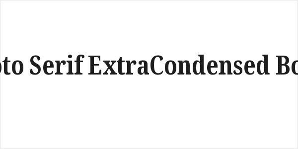 Noto Serif ExtraCondensed Bold Logo