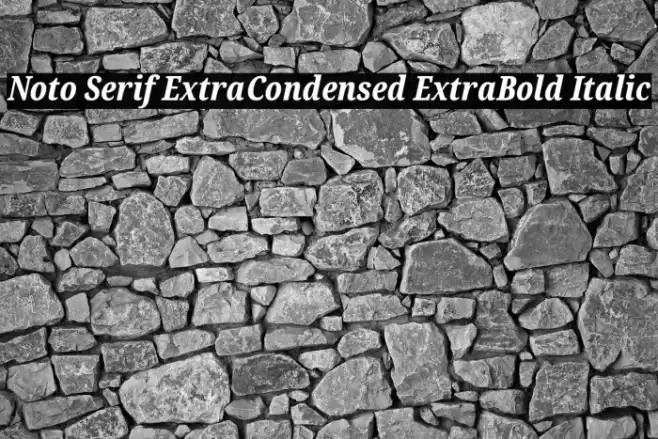 Noto Serif ExtraCondensed ExtraBold Italic Font examples