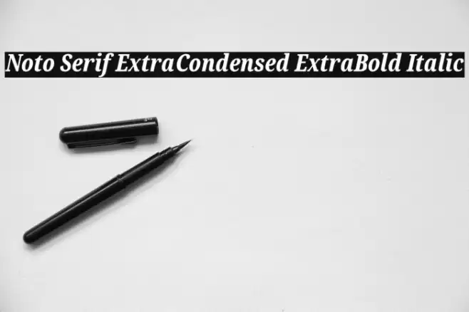 Noto Serif ExtraCondensed ExtraBold Italic Font examples