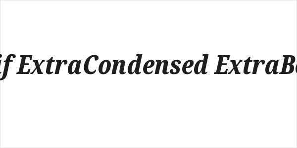 Noto Serif ExtraCondensed ExtraBold Italic Logo
